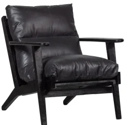 WOOOD Fauteuil Houston Zwart
