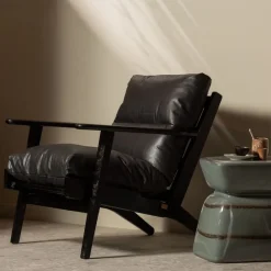 WOOOD Fauteuil Houston Zwart