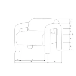 WOOOD Fauteuil Lenny Oker