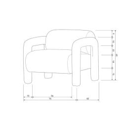 WOOOD Fauteuil Lenny Zand