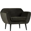 WOOOD Fauteuil Rocco Donkergroen