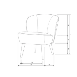 WOOOD Fauteuil Sara Khaki