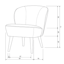 WOOOD Fauteuil Sara Roze