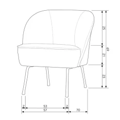 WOOOD Fauteuil Vogue Beige