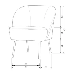 WOOOD Fauteuil Vogue Beige