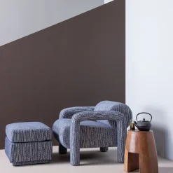 WOOOD Hocker Lou Grijsblauw - 60x50 cm