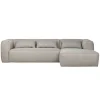 WOOOD Hoekbank Bean Rechts Lichtgrijs