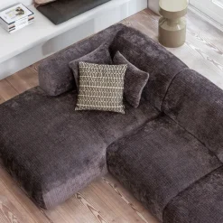 WOOOD Hoekbank Cloud Divan Rechts Bruin