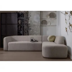 WOOOD Hoekbank Sloping Rechts Beige