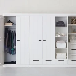 WOOOD Kledingkast Connect Wit - 94x195x53 cm