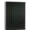 WOOOD Kledingkast Connect Zwart - 140x195x53 cm