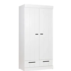 WOOOD Kledingkast Connect Wit - 94x195x53 cm