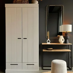 WOOOD Kledingkast Connect Wit - 94x195x53 cm