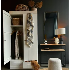 WOOOD Kledingkast Connect Wit - 94x195x53 cm