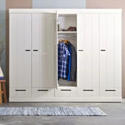 WOOOD Kledingkast Connect Wit - 94x195x53 cm