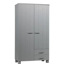 WOOOD Kledingkast Dennis Grijs - 111x202x55 cm