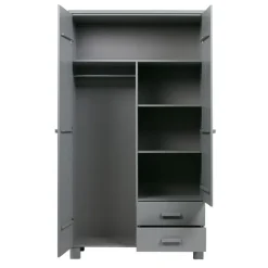 WOOOD Kledingkast Dennis Grijs - 111x202x55 cm