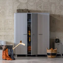 WOOOD Kledingkast Dennis Grijs - 111x202x55 cm