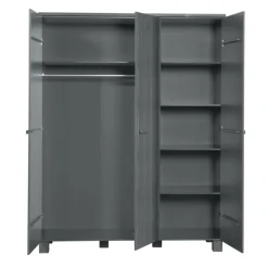 WOOOD Kledingkast Dennis Staalgrijs - 158x202x55 cm