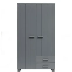 WOOOD Kledingkast Dennis Donkergrijs - 111x202x55 cm