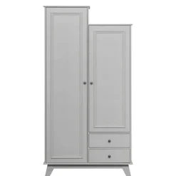 WOOOD Kledingkast Lily Grijs - 98x190x41 cm
