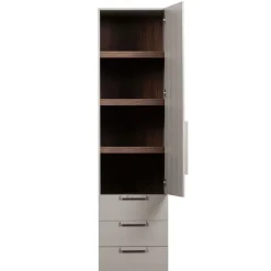 WOOOD Kledingkast Rens Grijs - 55x210x58 cm