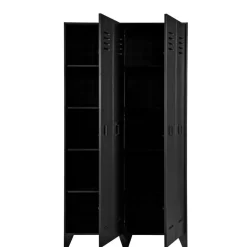 WOOOD Lockerkast Stijn Zwart - 103x187x40 cm