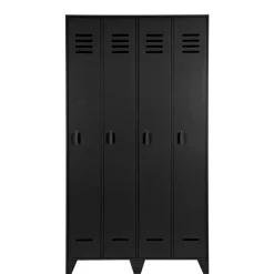 WOOOD Lockerkast Stijn Zwart - 103x187x40 cm