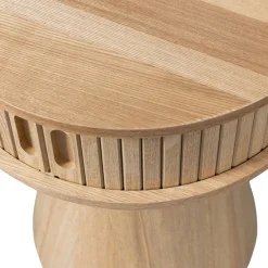 WOOOD Nachtkastje Karri Naturel - Ø 38 cm