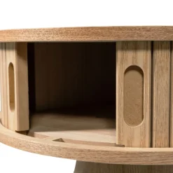 WOOOD Nachtkastje Karri Naturel - Ø 38 cm