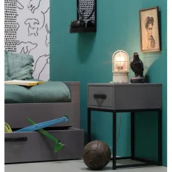 WOOOD Nachtkastje Morris Leem - 35x52x35 cm