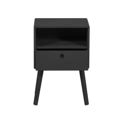 WOOOD Nachtkastje Ozzy Zwart - 36x53x30 cm