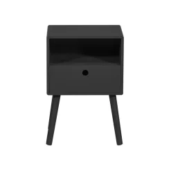 WOOOD Nachtkastje Ozzy Zwart - 36x53x30 cm