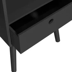 WOOOD Nachtkastje Ozzy Zwart - 36x53x30 cm