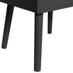 WOOOD Nachtkastje Ozzy Zwart - 36x53x30 cm