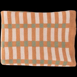WOOOD Plaid Vola Groen / Oranje - 130x170 cm