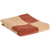 WOOOD Plaid Zena Roestbruin / Beige 130x170 cm