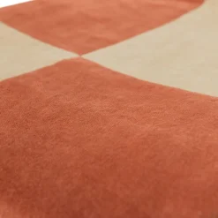 WOOOD Plaid Zena Roestbruin / Beige 130x170 cm