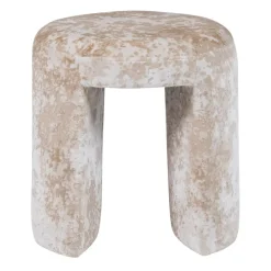 WOOOD Poef Charlie Beige - Ø 45 cm