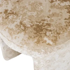 WOOOD Poef Charlie Beige - Ø 45 cm