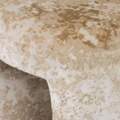 WOOOD Poef Charlie Beige - Ø 45 cm