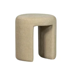 WOOOD Poef Charlie Beige - Ø 45 cm
