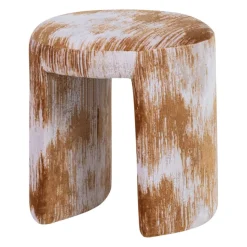 WOOOD Poef Charlie Karamelbruin - Ø 45 cm