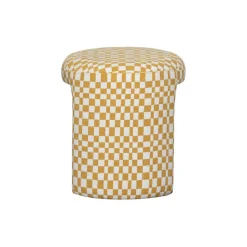 WOOOD Poef Charlie Oker - Ø 45 cm