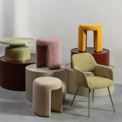 WOOOD Poef Charlie Roze - Ø 45 cm