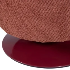 WOOOD Poef Islen Bordeauxrood - Ø 39 cm