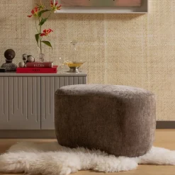 WOOOD Poef Popular Taupe - 73x51 cm