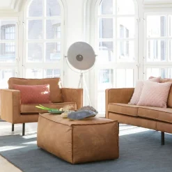 WOOOD Poef Rodeo Cognac - 120x60 cm