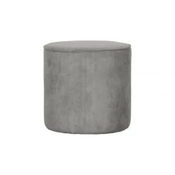 WOOOD Poef Sara Grijs - Ø 46 cm