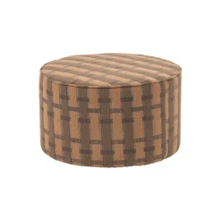 WOOOD Poef Sarli Bruin / Roze - Ø 60 cm